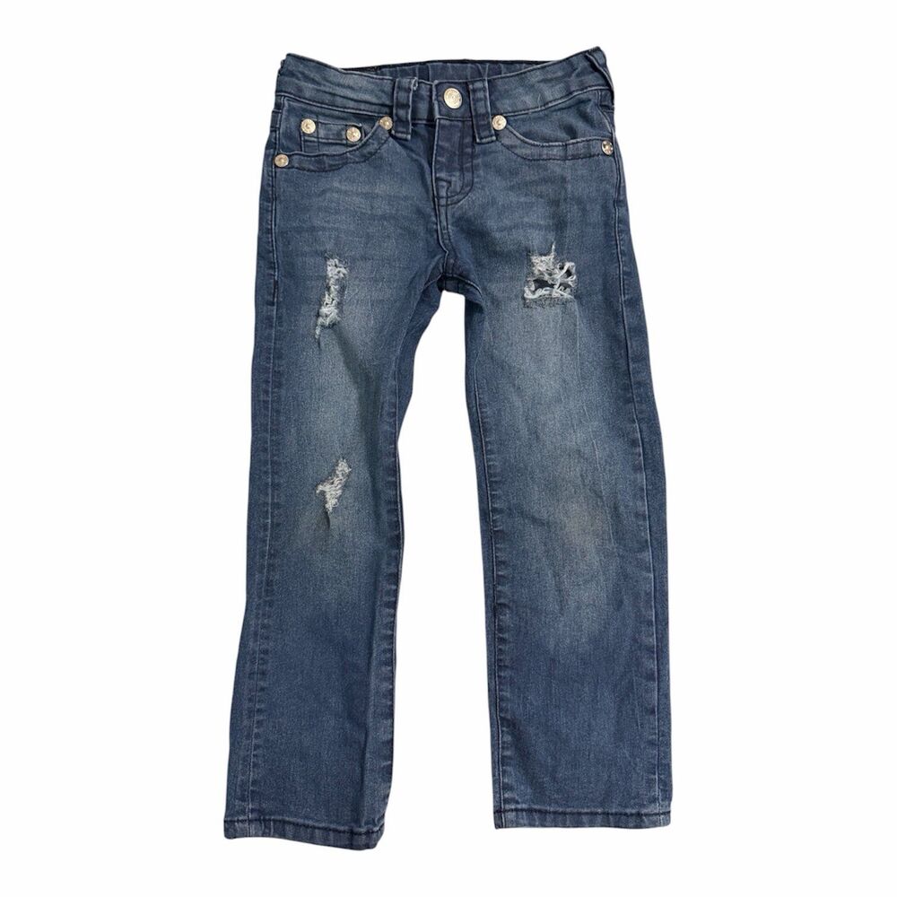 True Religion Gino Relaxed Slim Distressed Jeans Boys Size 5 EUC